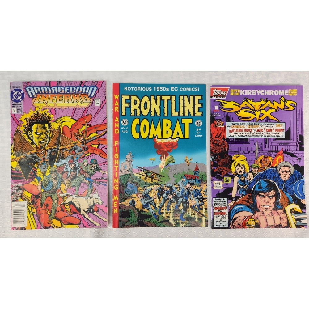 Armageddon Inferno #2 1992, Frontline Combat Vol #1 Aug 1998, Satan 6 Vol 1 1993
